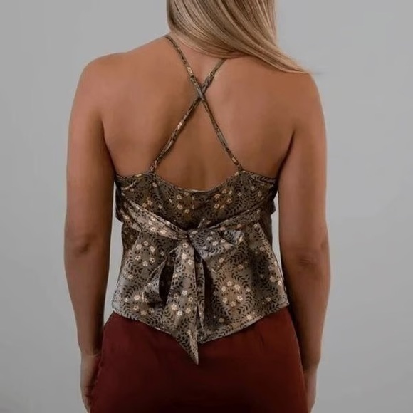 Free People Silk Tie Back Top - Picture 6 of 6